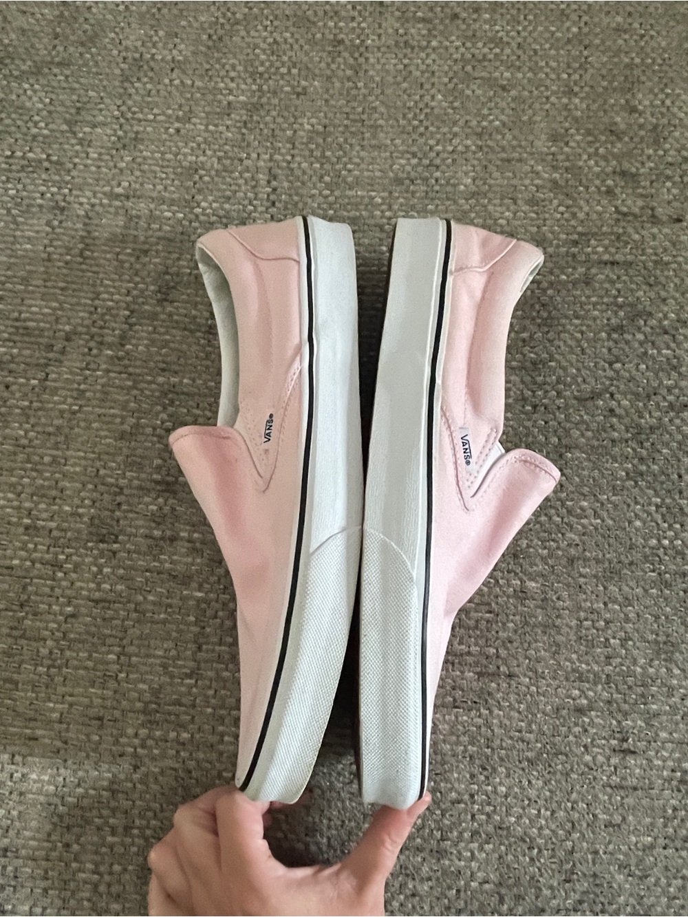 Mens Slip-On Canvas Vans, Blush Pink, Excellent Condition, size 12 - Picture 8 of 9